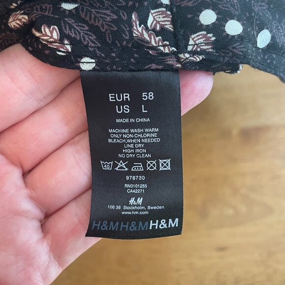 NWOT Size L H&M black corduroy newsboy cap with black velvet bow - Picture 9 of 10